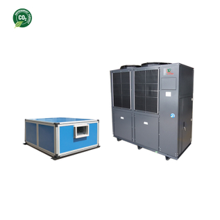 Pompa di calore CO2 inverter da 40 kW con AHU di tipo Ductec con temperatura di uscita massima di 110 ℃